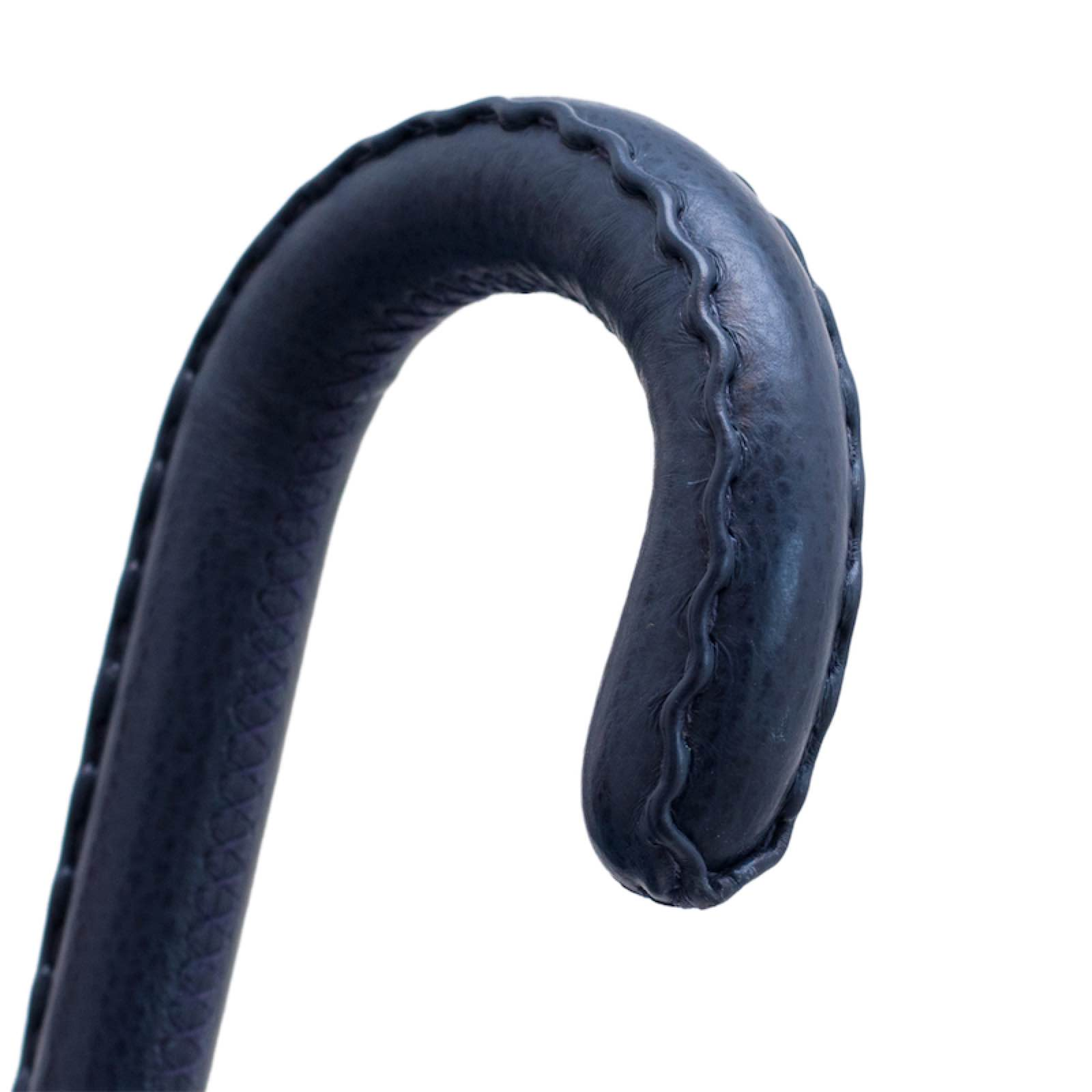 Classic Umbrella – Handmade Italian Craft with Navy Leather Handle & Water-Resistant Canopy