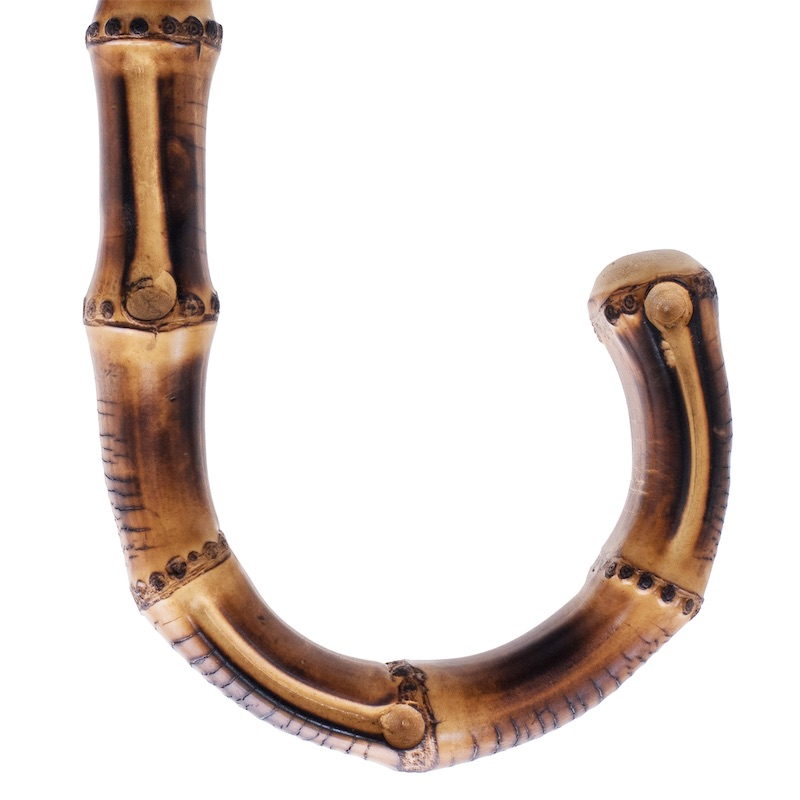 Automatic Gent Umbrella - Bicolor Handmade Italy | Whangee Handle, Water-Resistant Canopy