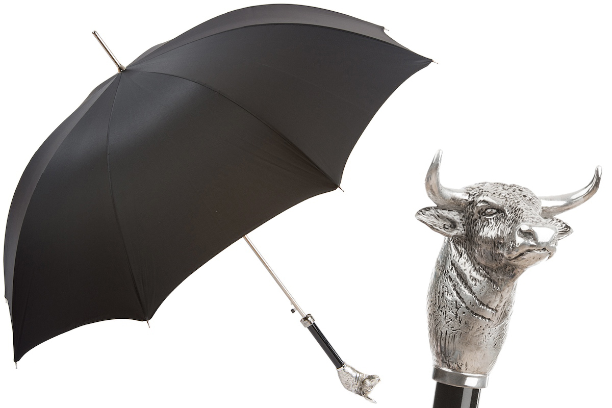 Luxury Bull Umbrella – Automatic Brass Handle Rain Umbrella With Durable Polyester Canopy