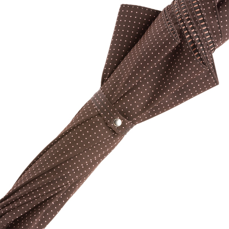 Gentleman Umbrella – Brown Leather Handle, Handmade Italian Rain Protection