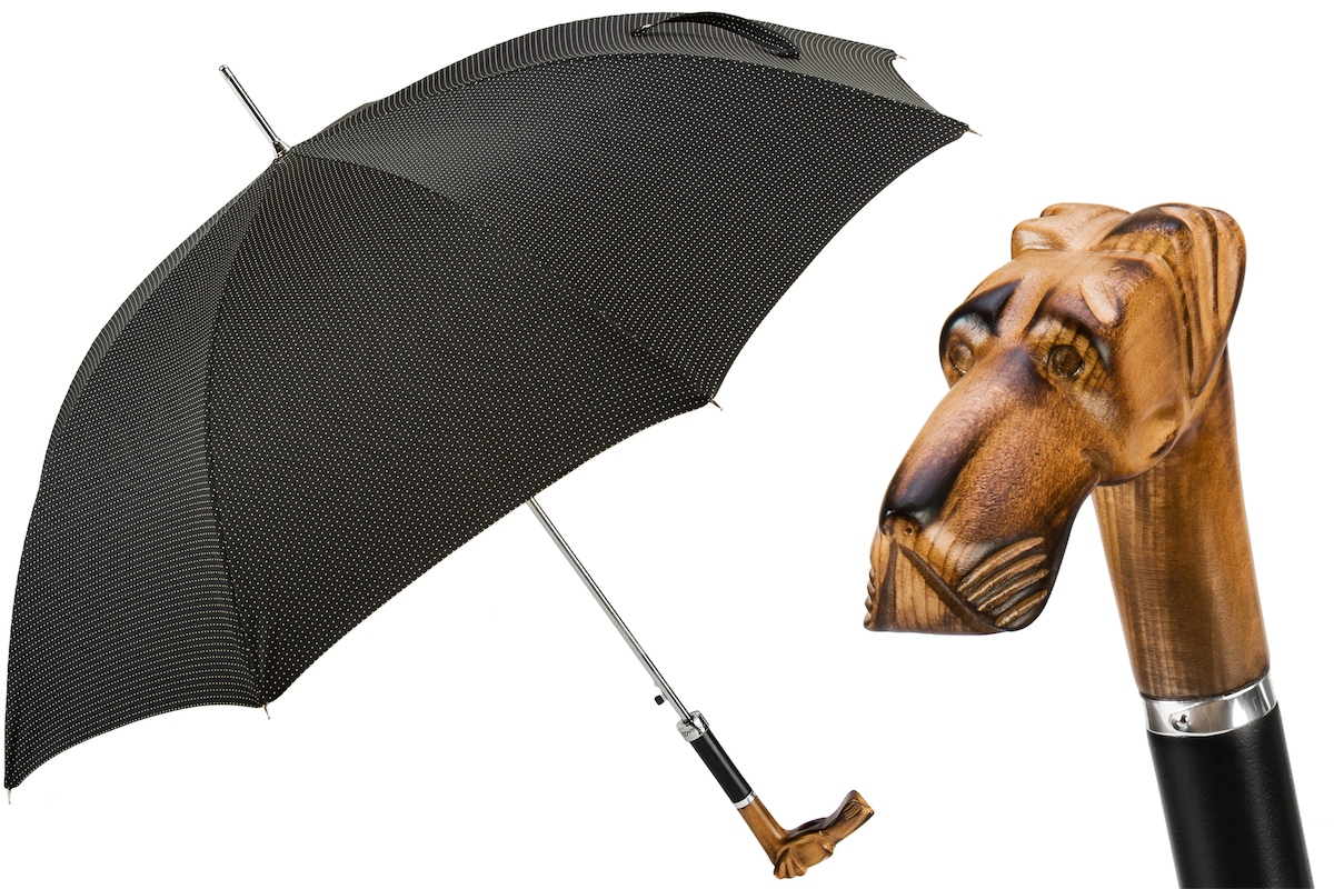 Great Dane Umbrella – Hand Carved Wooden Handle | Italian Handmade Rain Protection