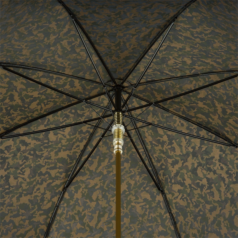 Camouflage Umbrella – Handmade Italian Leather Handle | Automatic Open Rain Protection