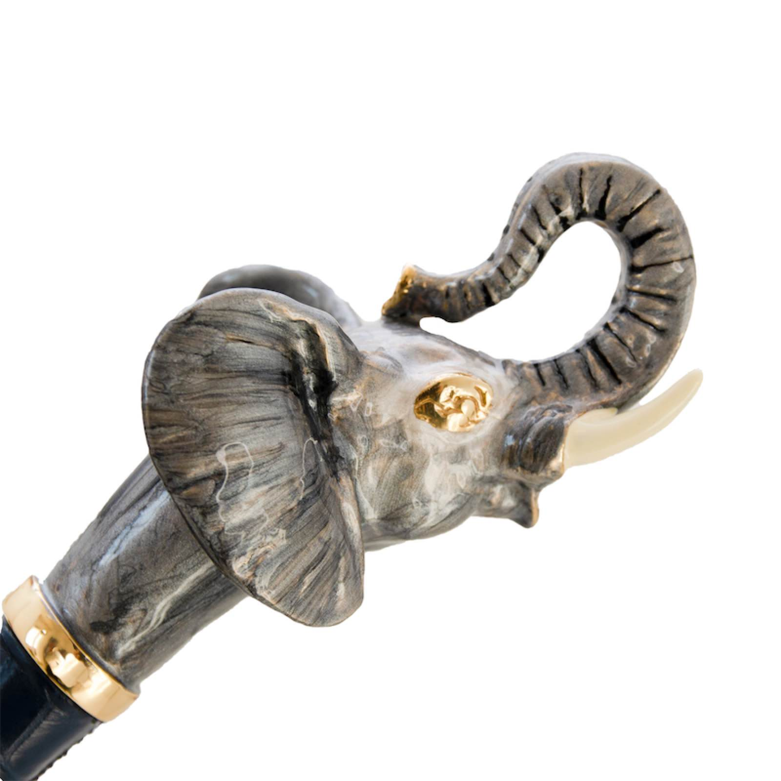 Elephant Umbrella – Handmade Italian Rain Umbrella with Enameled Brass Handle