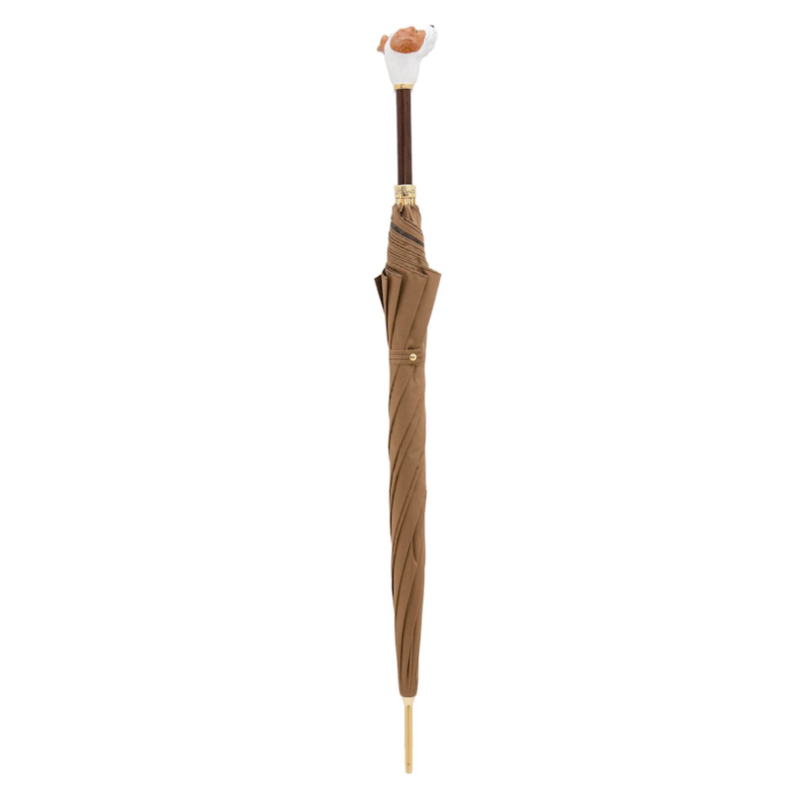 Jack Russell Umbrella – Handmade Italian Luxury Rain Umbrella With Enameled Brass Handle