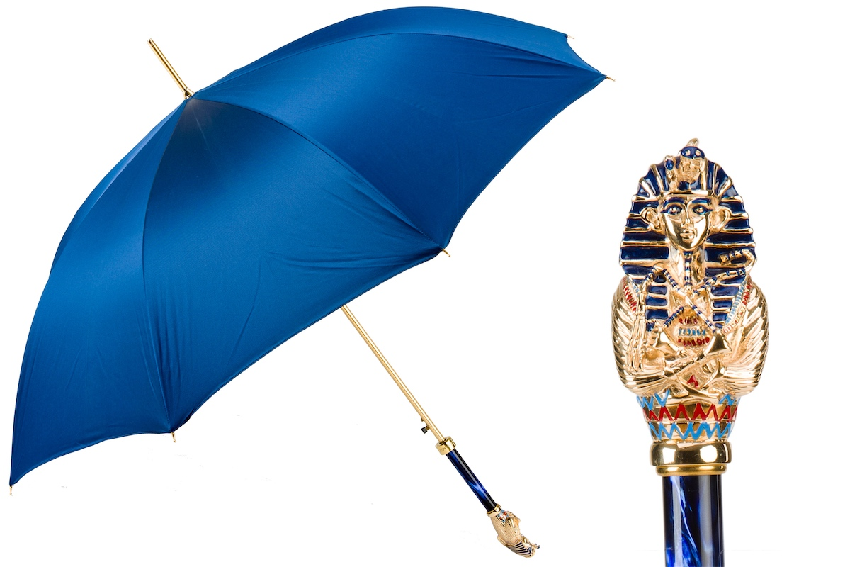 Tutankhamon Umbrella – Handmade Italian Rain Umbrella with Enameled Brass Handle