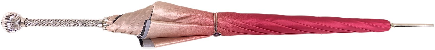 Luxury Women Umbrella – Black and White Umbrella with Swarovski Crystal Handle