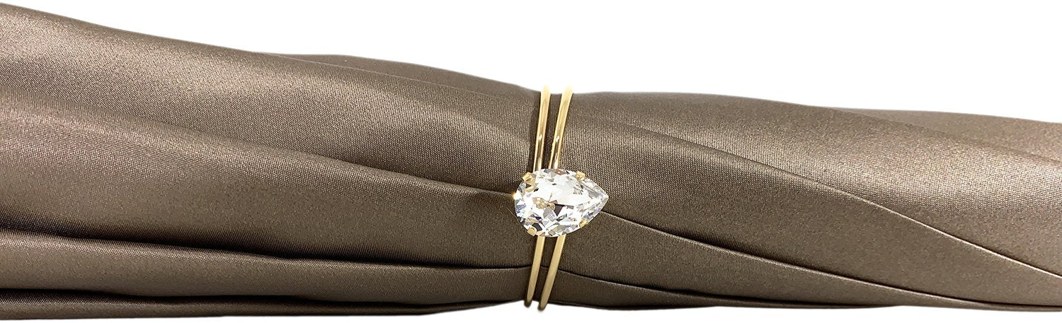 Ivory Umbrella – Handmade Italian Satin Canopy with Fuchsia Floral Interior & 24K Gold Handle