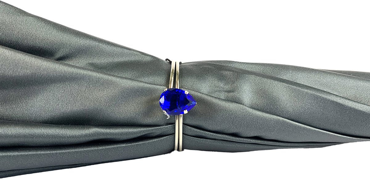 Luxury Grey Umbrella – Designer Ombre Satin Canopy with Floral Print & Swarovski Handle