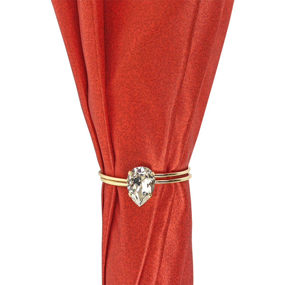 Luxury Red Umbrella – Handmade Italian Designer with 24K Gold Handle & Swarovski Crystal