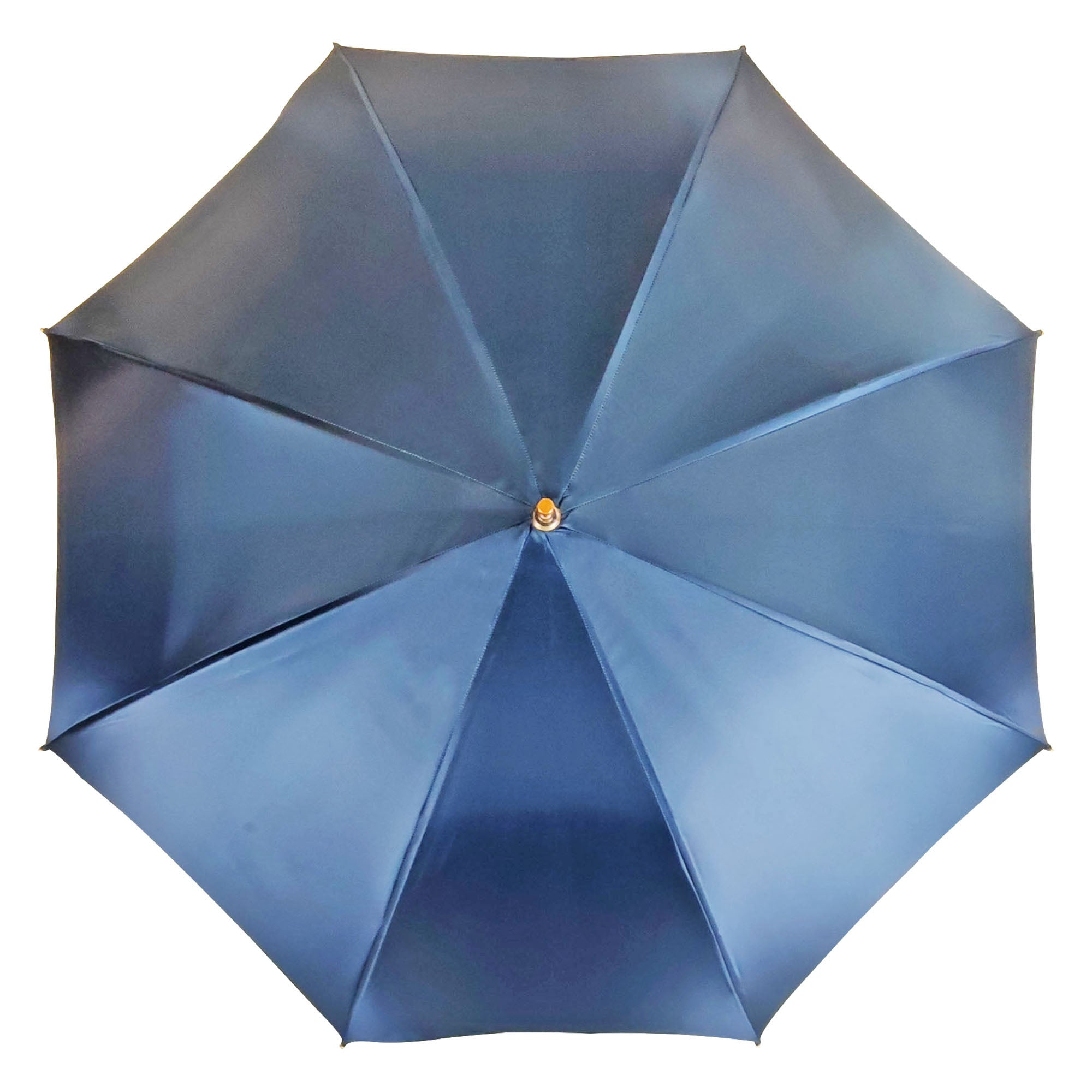 Luxury Blue Umbrella – Handmade Italian Satin Canopy with Turquoise Crystal Handle
