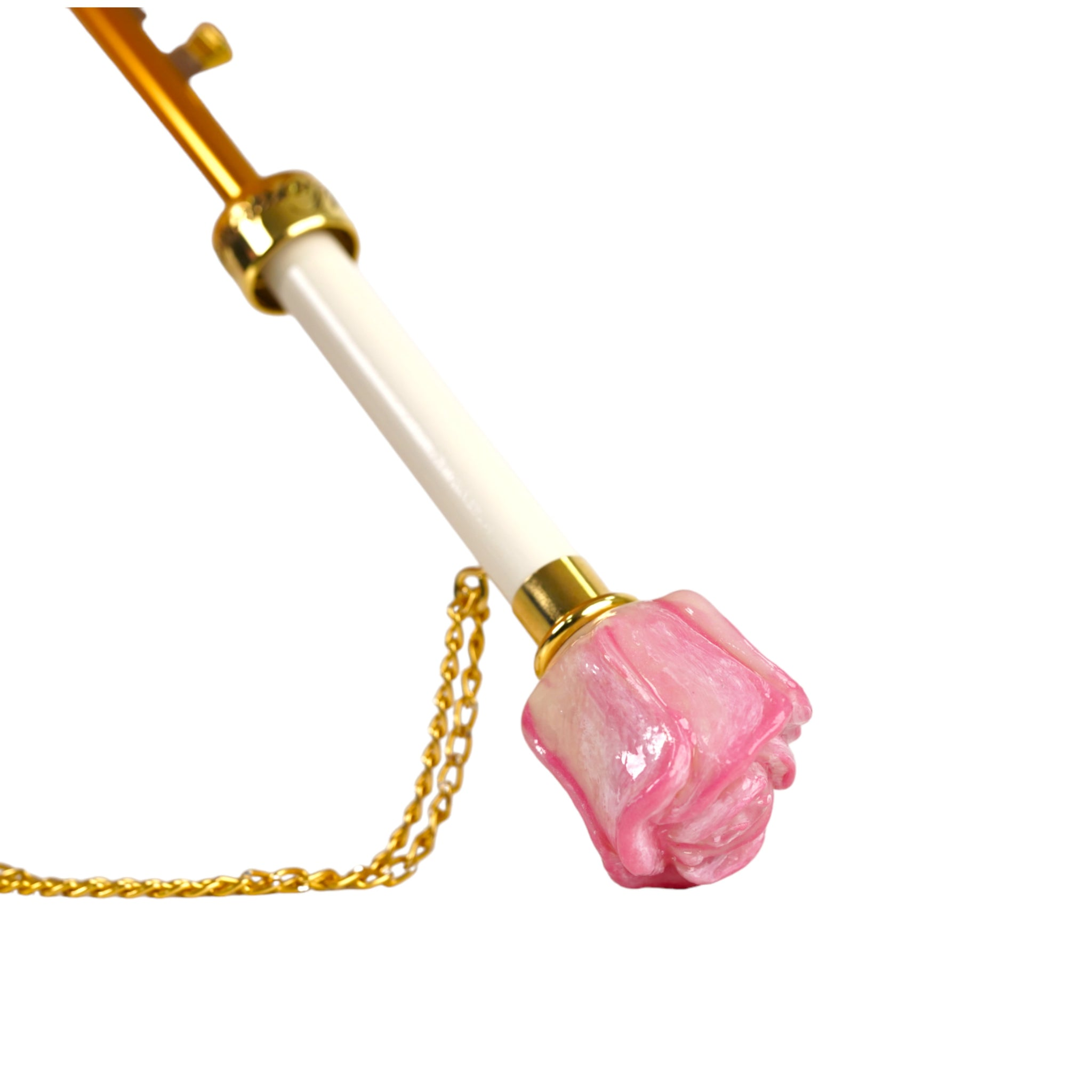 Premium Craft Umbrella – Elegant Women's Rain Umbrella with Hand-Painted Rose Handle