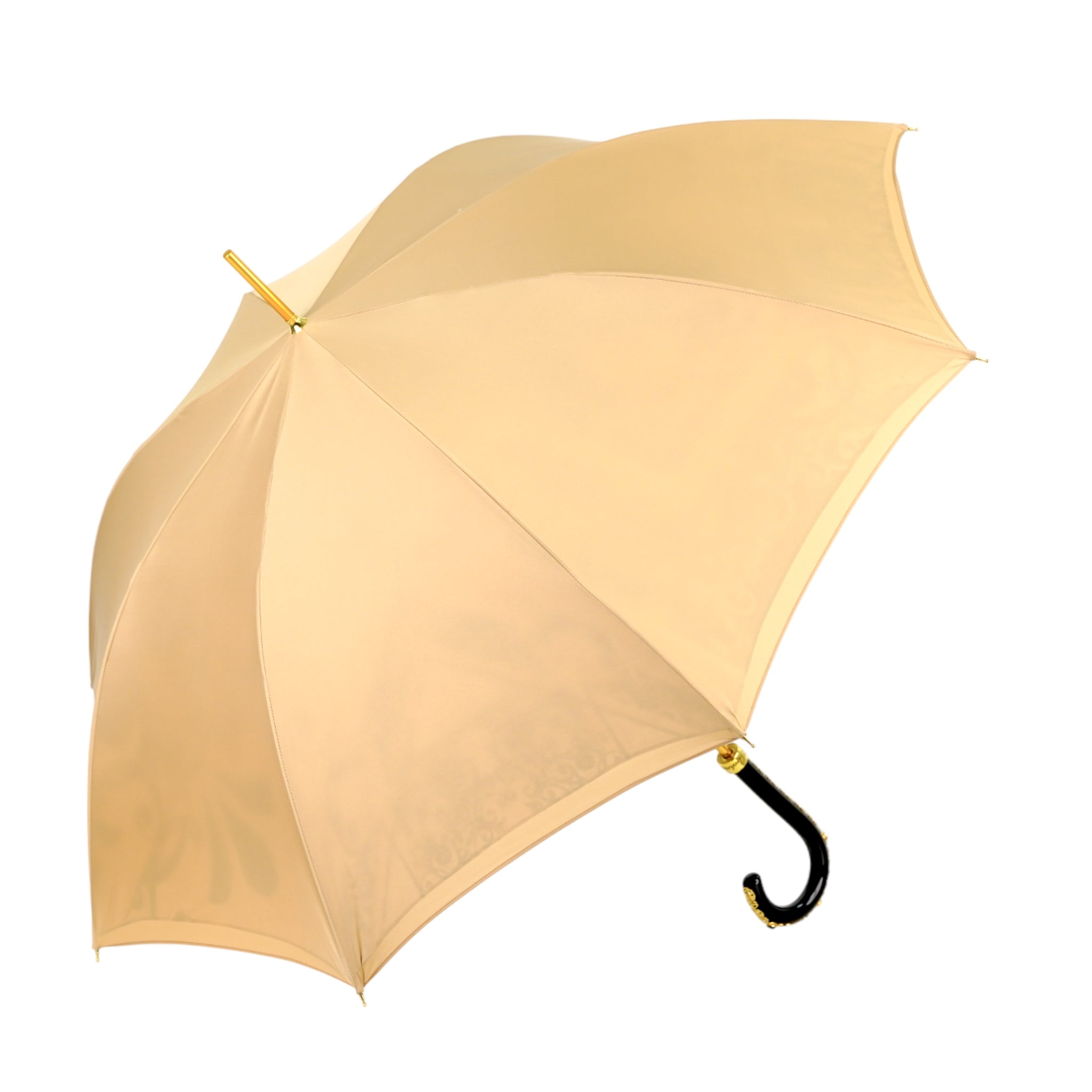 Italian Majolica Umbrella – Handmade Luxury Rain Umbrella with 24K Gold Handle