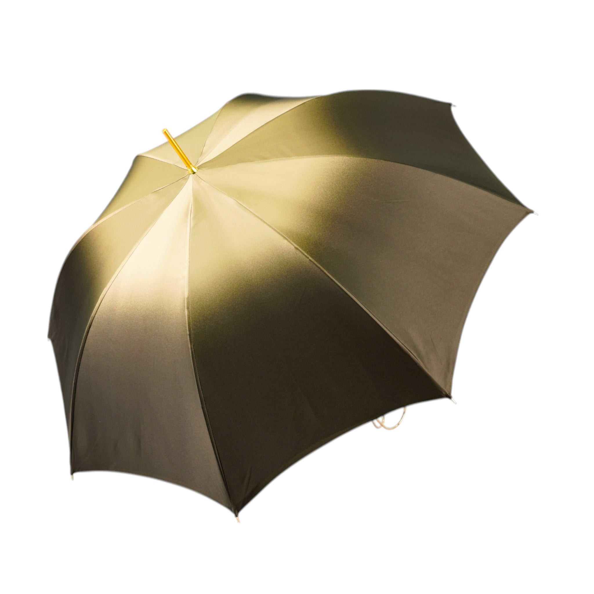 Baroque Design Umbrella – Luxury Rain Umbrella With Satin Canopy & Gold-Plated Handle