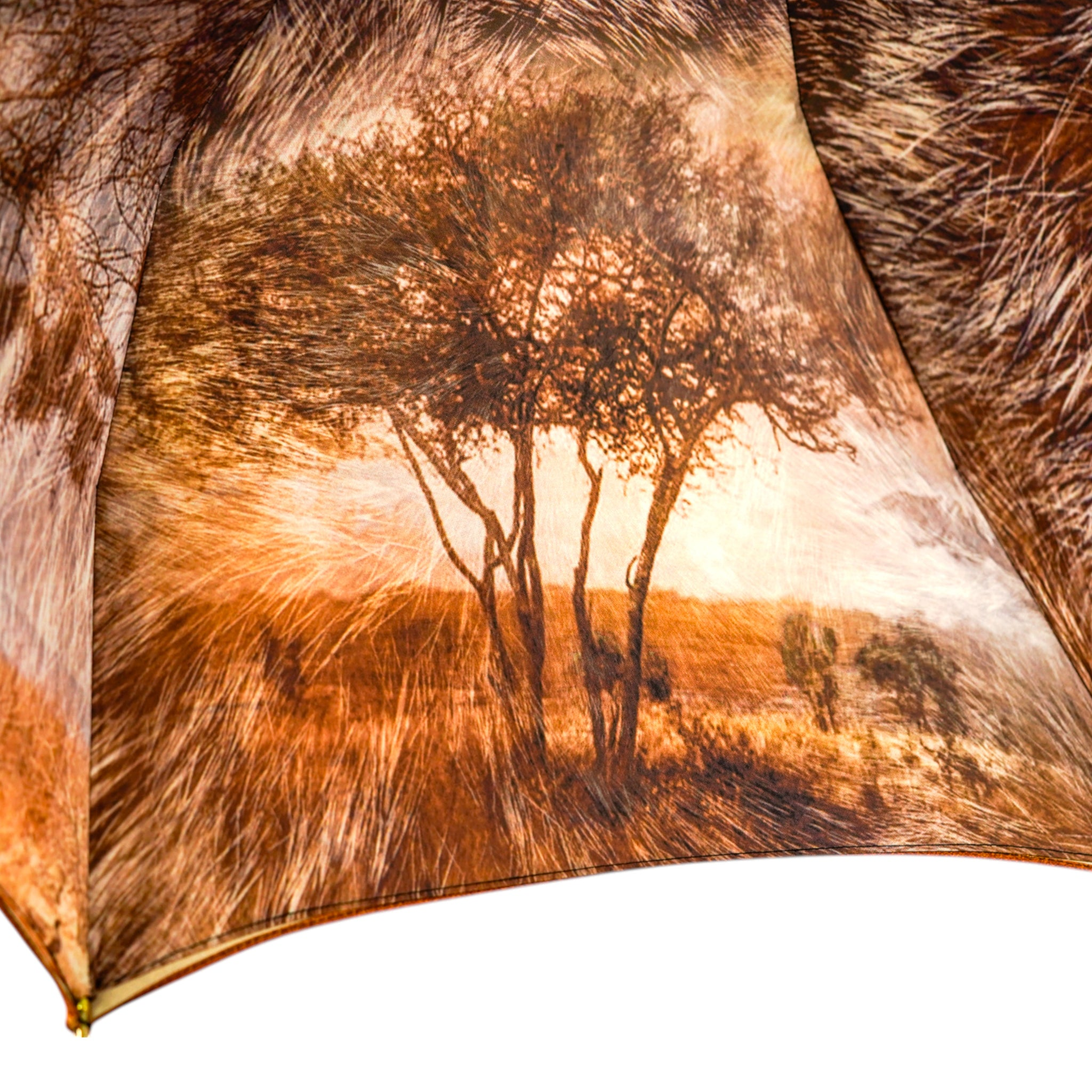 Luxury Umbrella - 24K Gold-Plated Lion Handle, Satin Canopy & Carbon Fiber Frame