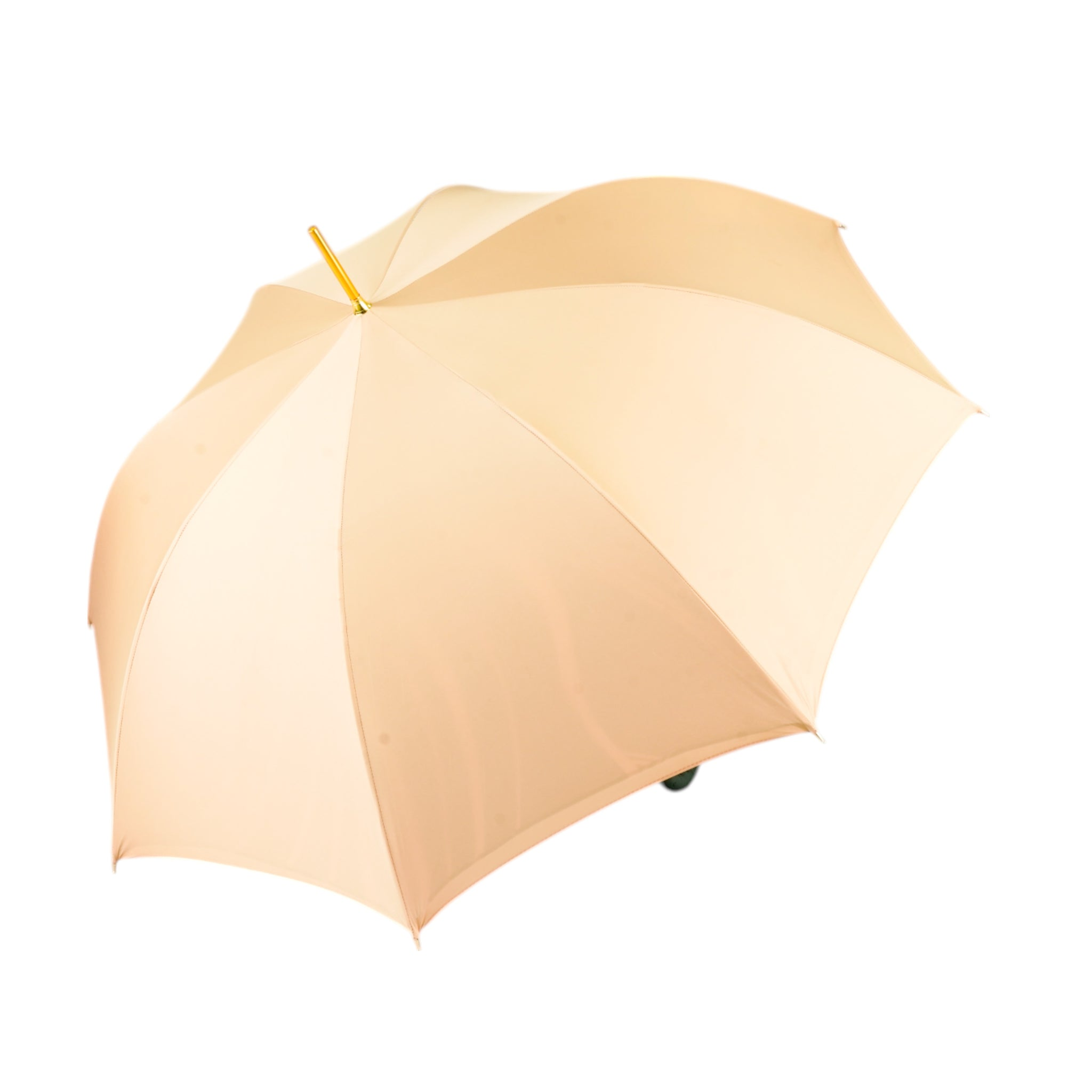 Ivory Satin Umbrella – Handmade Luxury Rain Umbrella With Ostrich Leather Handle