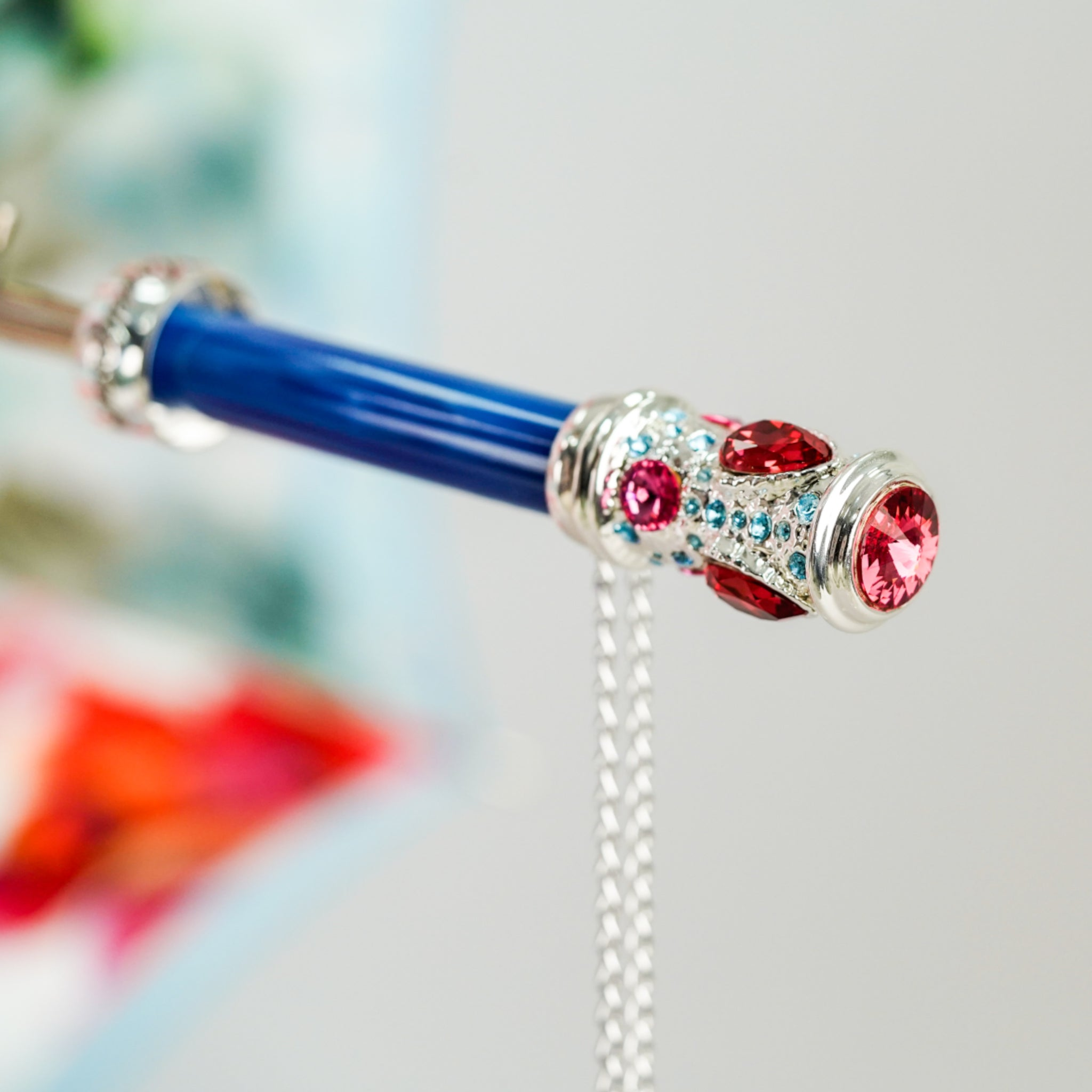 Silver Plated Umbrella – Handcrafted Italian Rain Umbrella with Crystal Handle