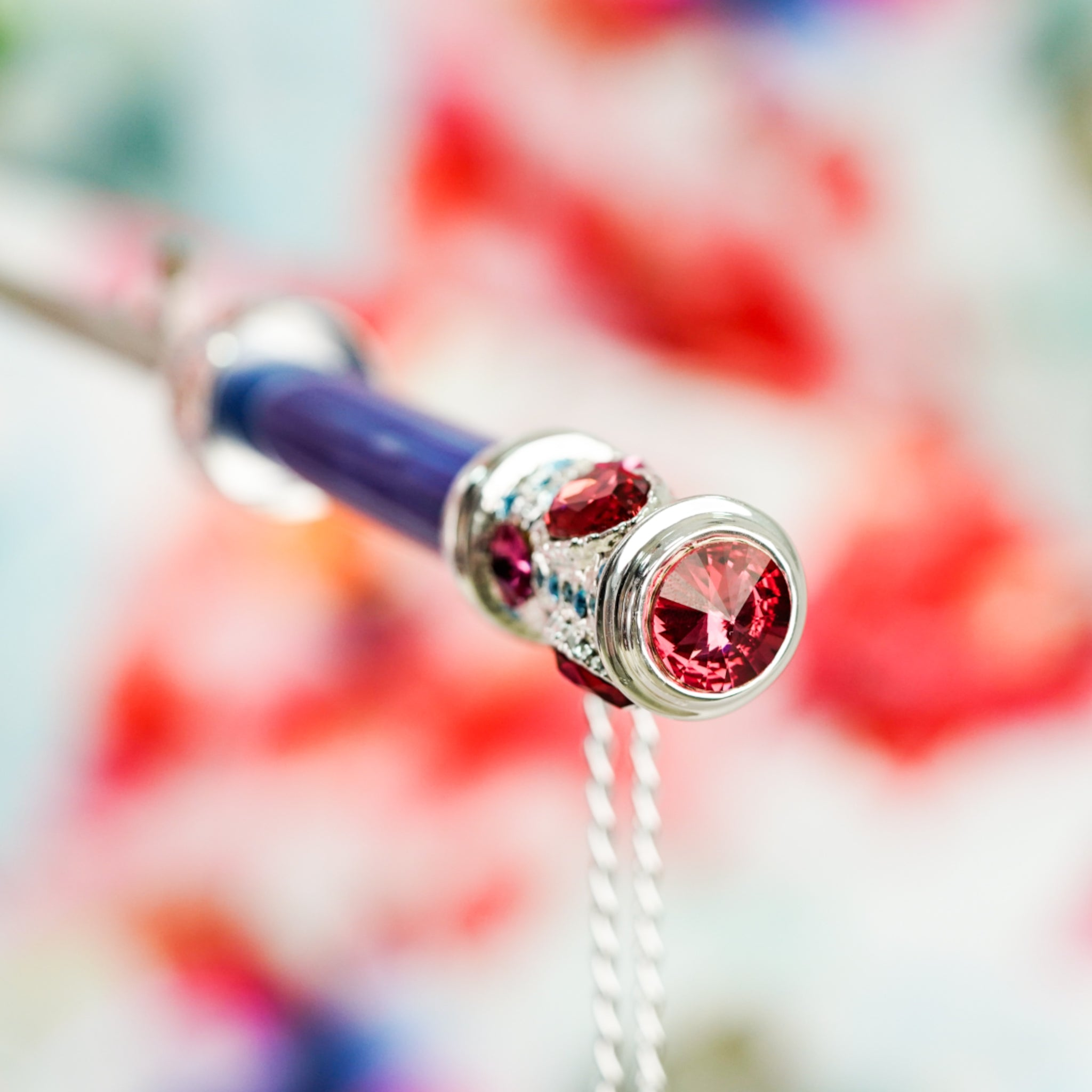 Silver Plated Umbrella – Handcrafted Italian Rain Umbrella with Crystal Handle