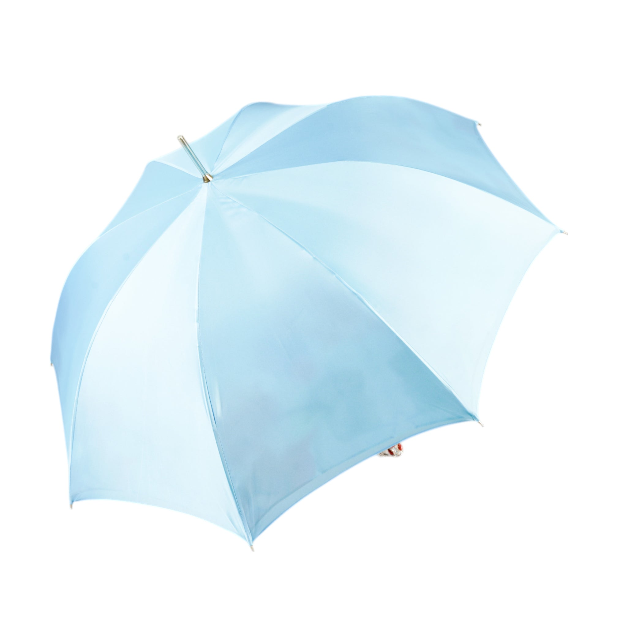 Silver Plated Umbrella – Handcrafted Italian Rain Umbrella with Crystal Handle