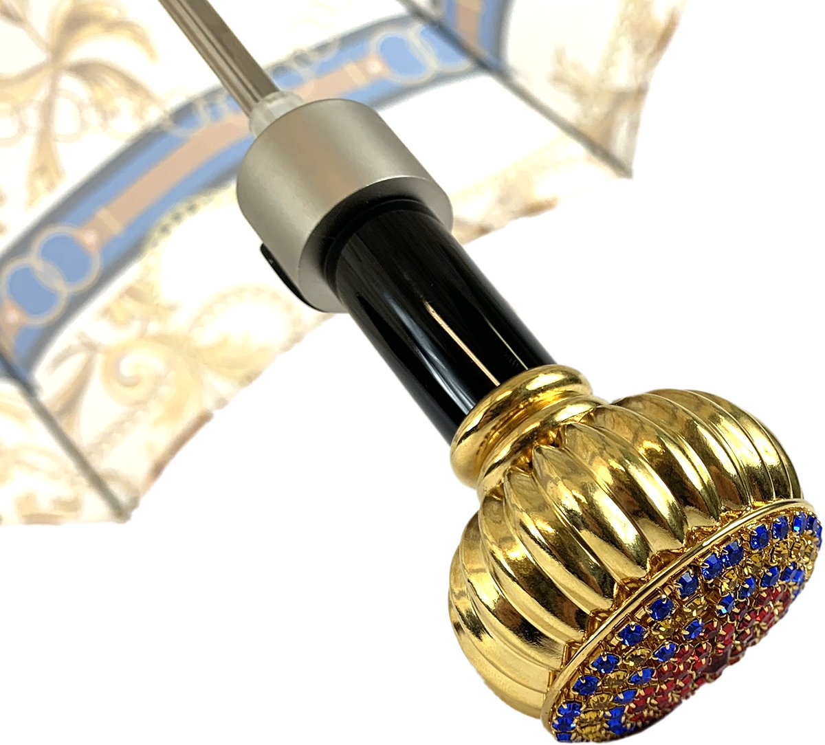 Women's Folding Umbrella – Chains Print, Automatic Open, UV Protection Rainproof