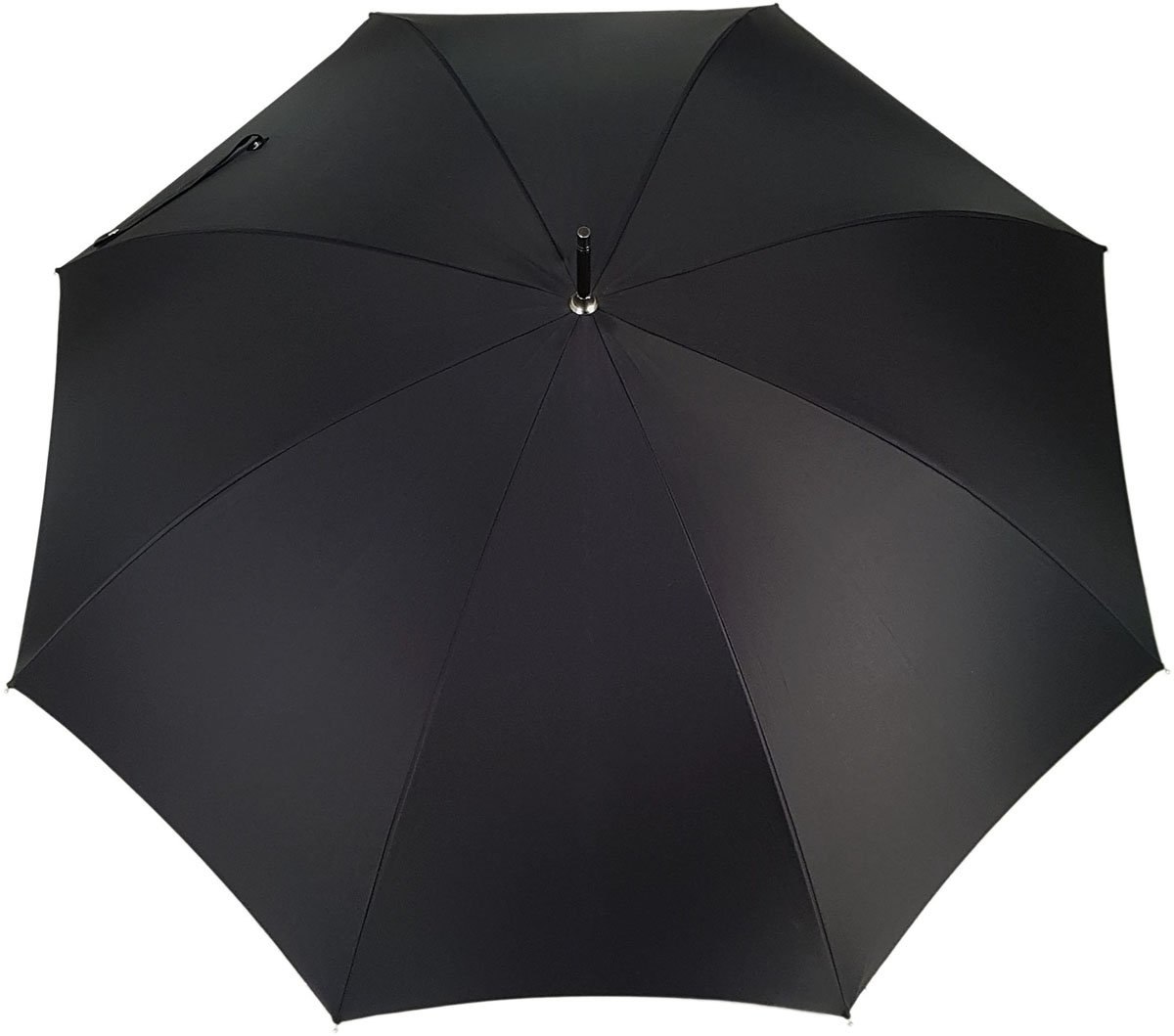 Lux Silver Swarovski Skull Umbrella by Ilmarchesato with a double cloth canopy, featuring a skull design.