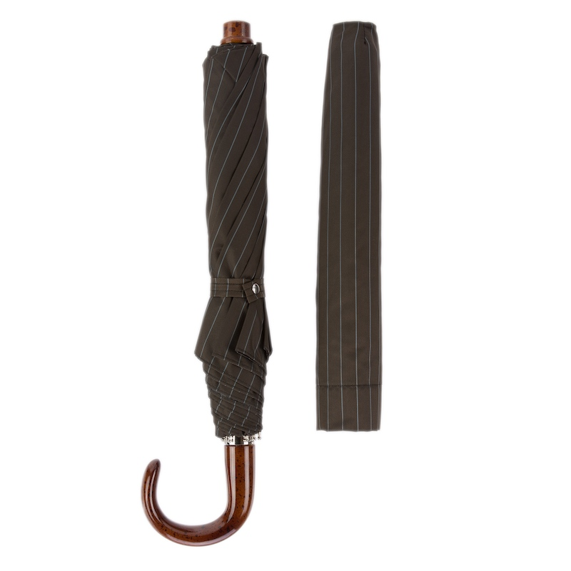 Folding Automatic Umbrella – Classic Italian Handmade Folding Umbrella with Polyester Canopy