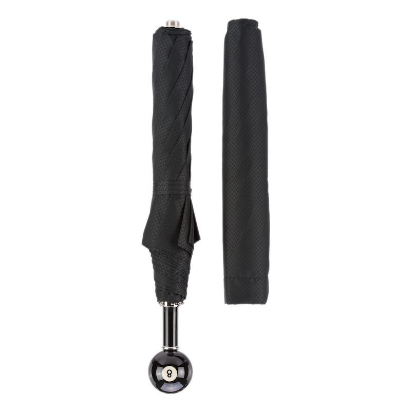 8-Ball Folding Umbrella – Automatic, Italian Handmade Compact Rain Gear