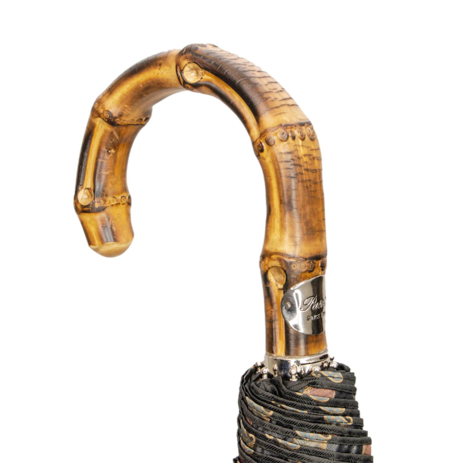 Telescopic Umbrella - Automatic Open Folding Umbrella with Whangee Handle