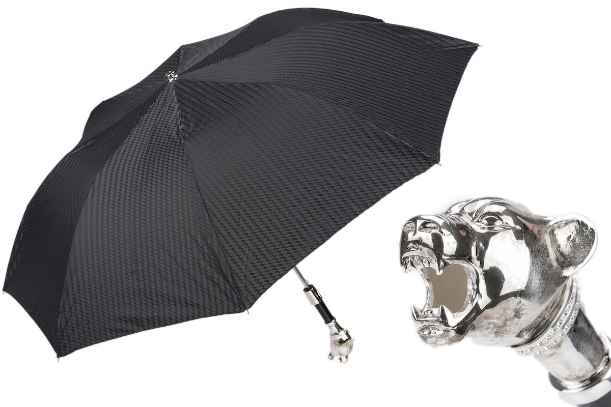 Folding Automatic Umbrella | Italian Handmade Folding Umbrella With Polyester Canopy