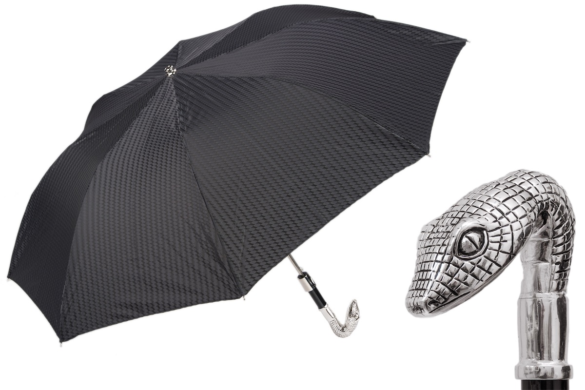Folding Automatic Umbrella – Handmade Italian Folding Umbrella with Metal Handle
