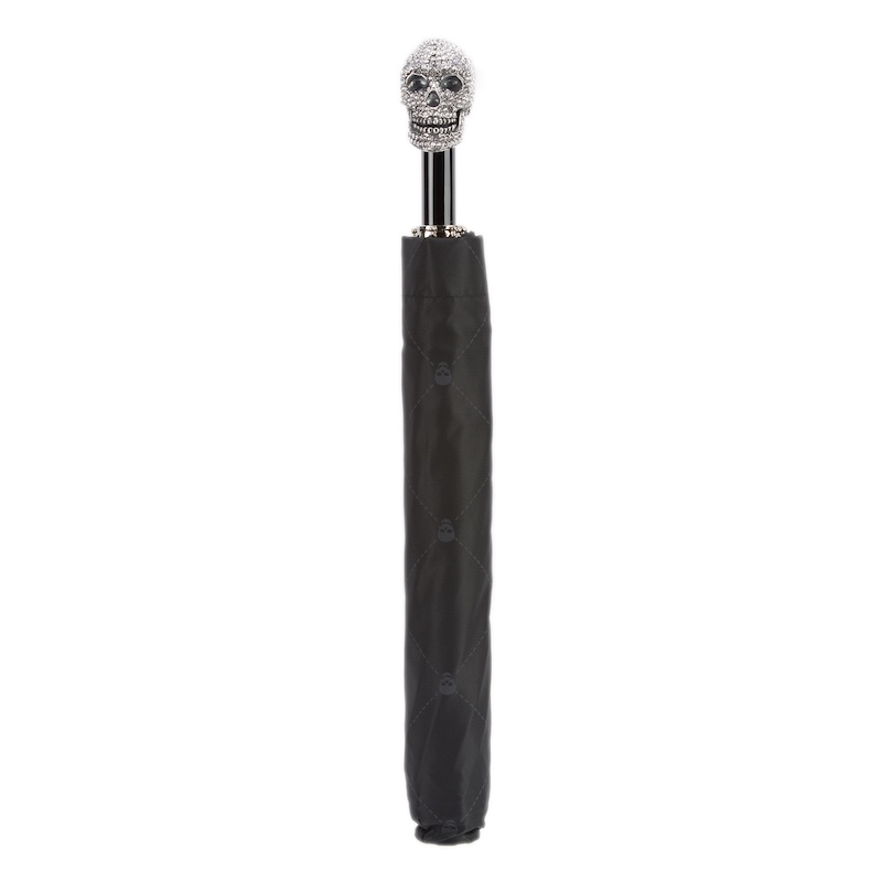 Swarovski Folding Umbrella – Automatic Opening, Italian Handmade Luxury Rain Accessory