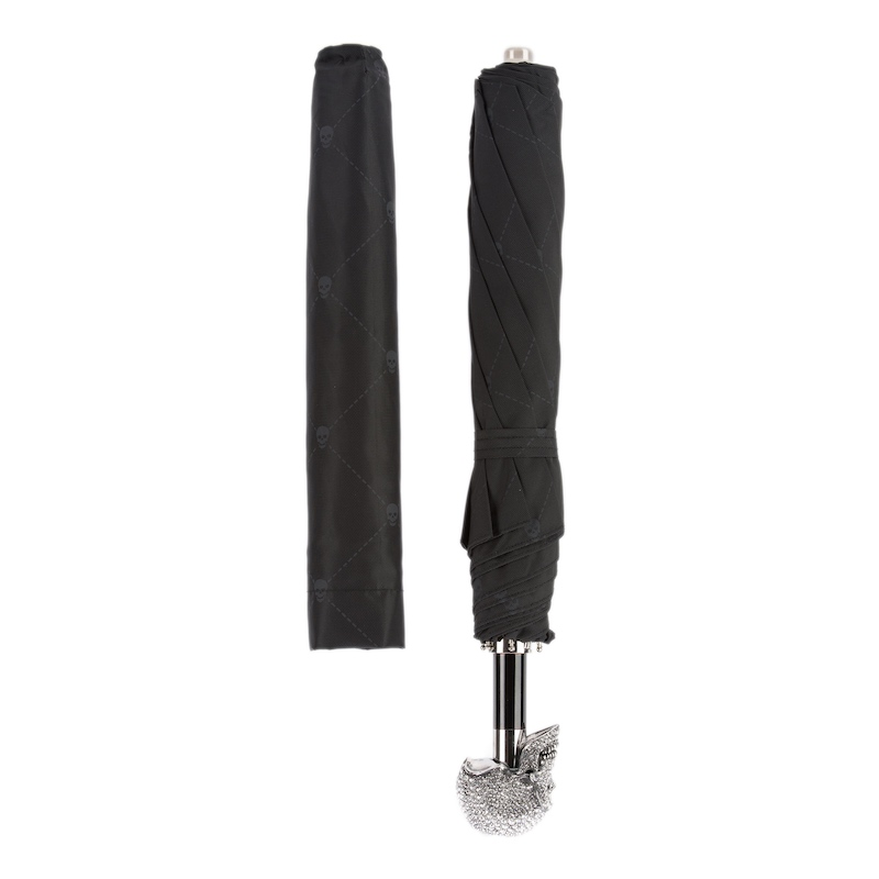 Swarovski Folding Umbrella – Automatic Opening, Italian Handmade Luxury Rain Accessory