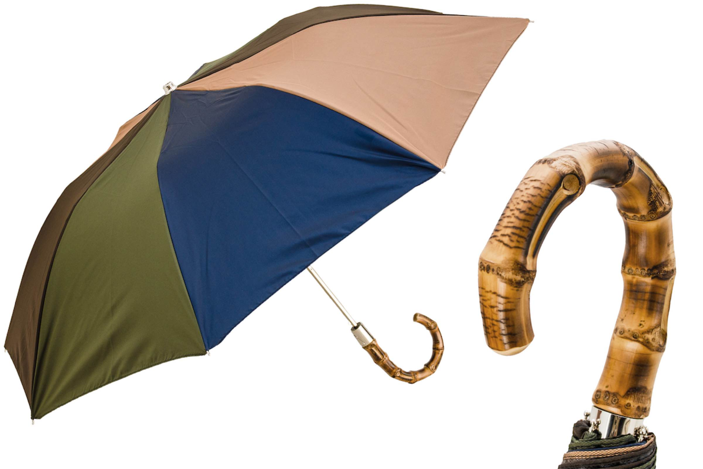 Folding Automatic Umbrella – Italian Handmade Rainbow Compact Rain Protection