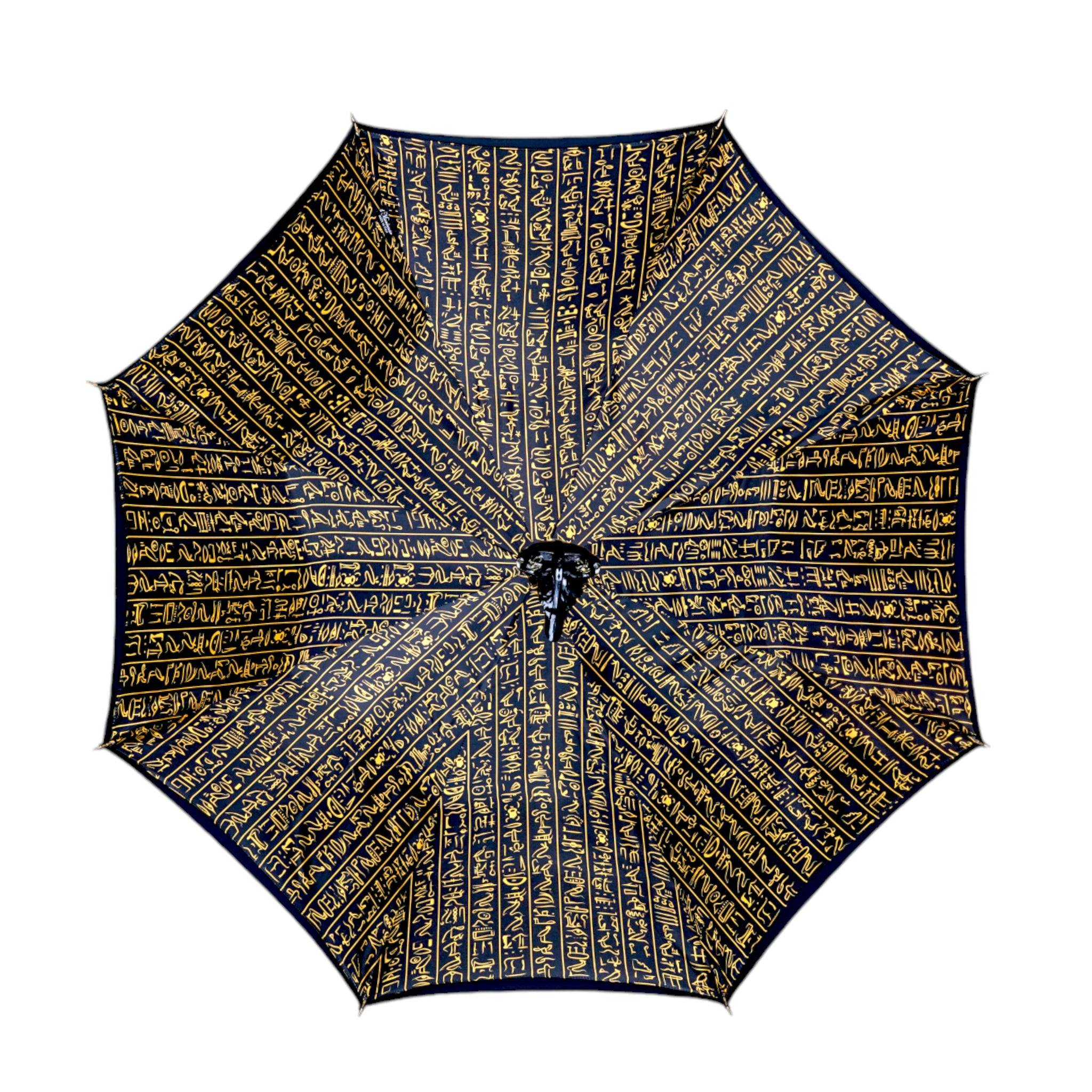 Ilmarchesato exclusive men's umbrella with 24K gold-plated accents, showcasing a stylish, sophisticated design.