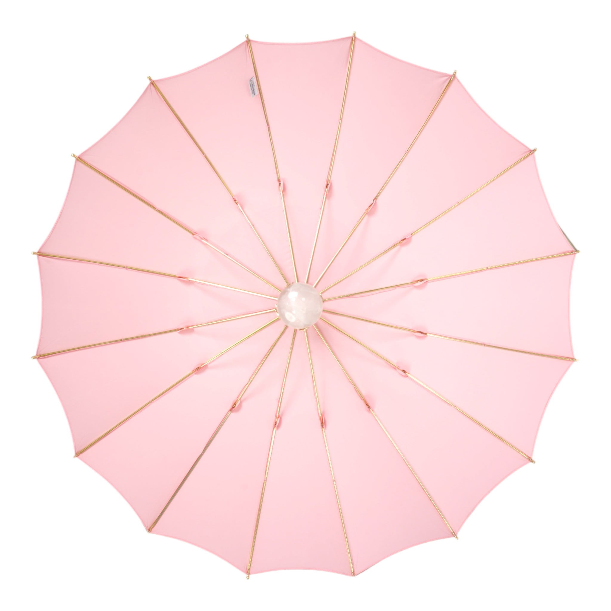 Pink Luxury Umbrella – Limited Edition 24K Gold Handle With Genuine Quartz Stone