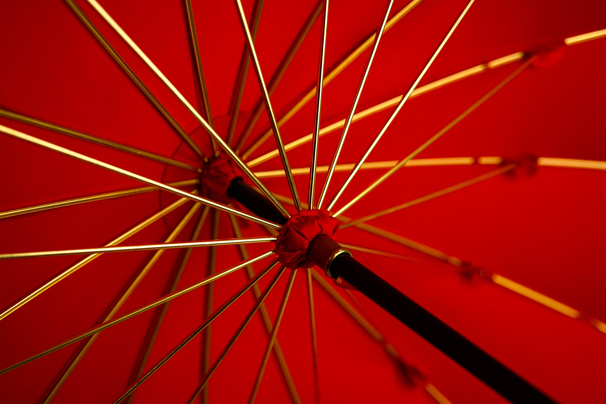 Designer Red Umbrella – Limited Edition Luxury Rain Umbrella with Jeweled Panther Handle