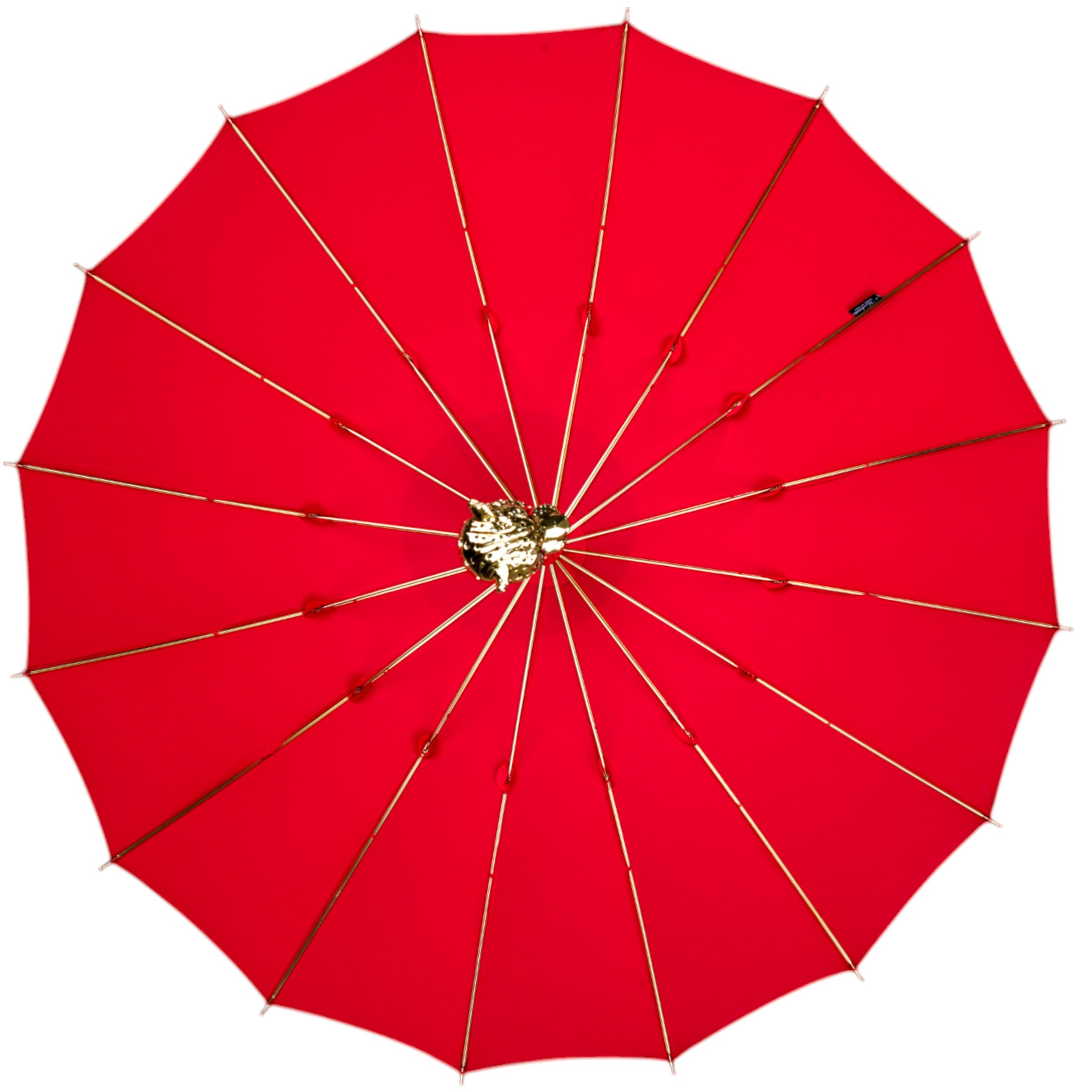 Designer Red Umbrella – Limited Edition Luxury Rain Umbrella with Jeweled Panther Handle