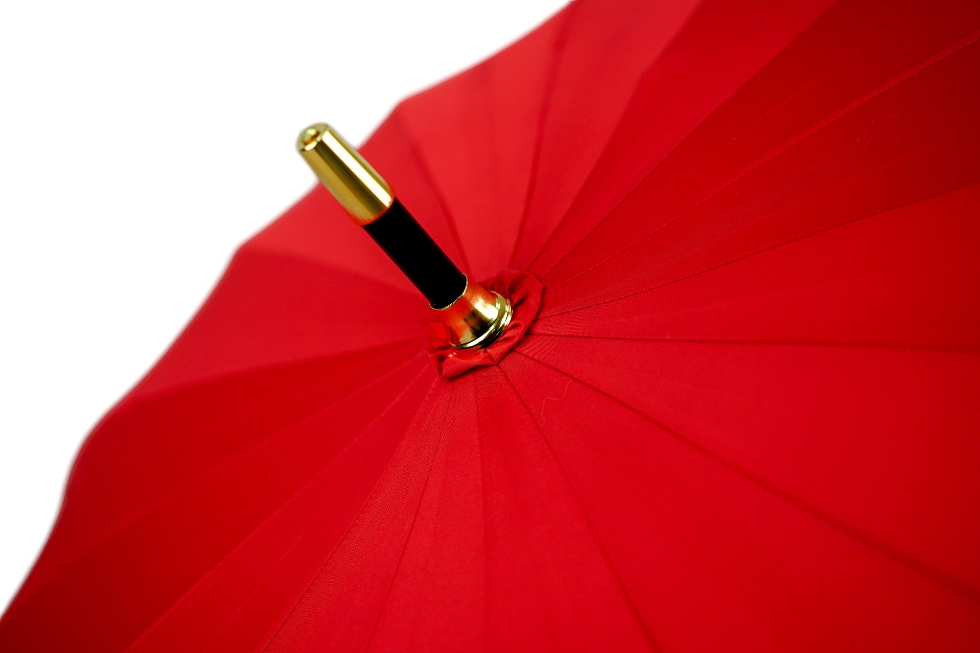 Luxury Umbrella – Limited Edition Red Jacquard Canopy with 24K Gold Panther Handle