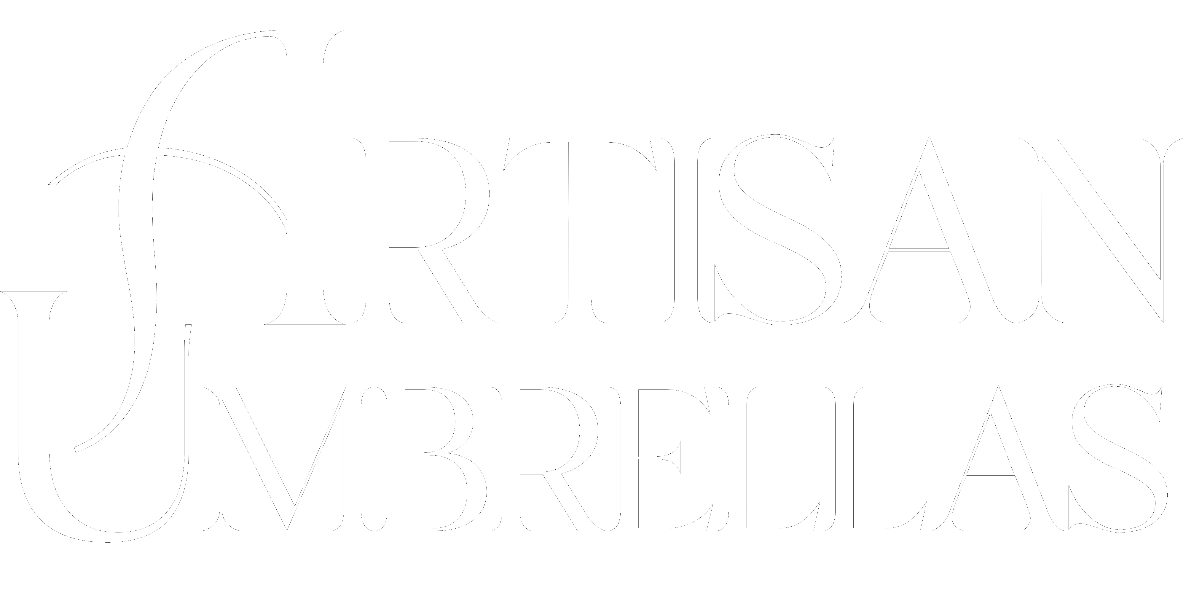 Artisan Umbrellas Logo White