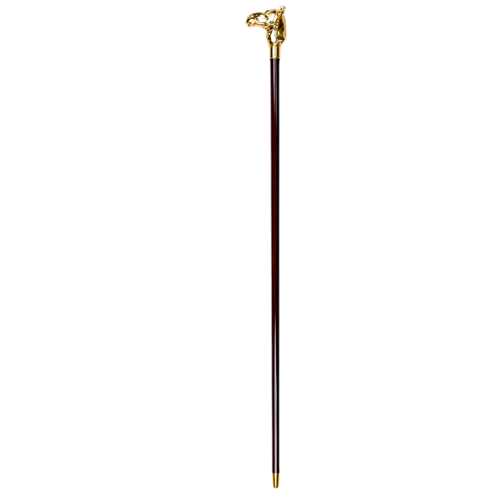 Italian Walking Stick – Luxury Beechwood Cane with 24K Gold-Plated Camel Handle