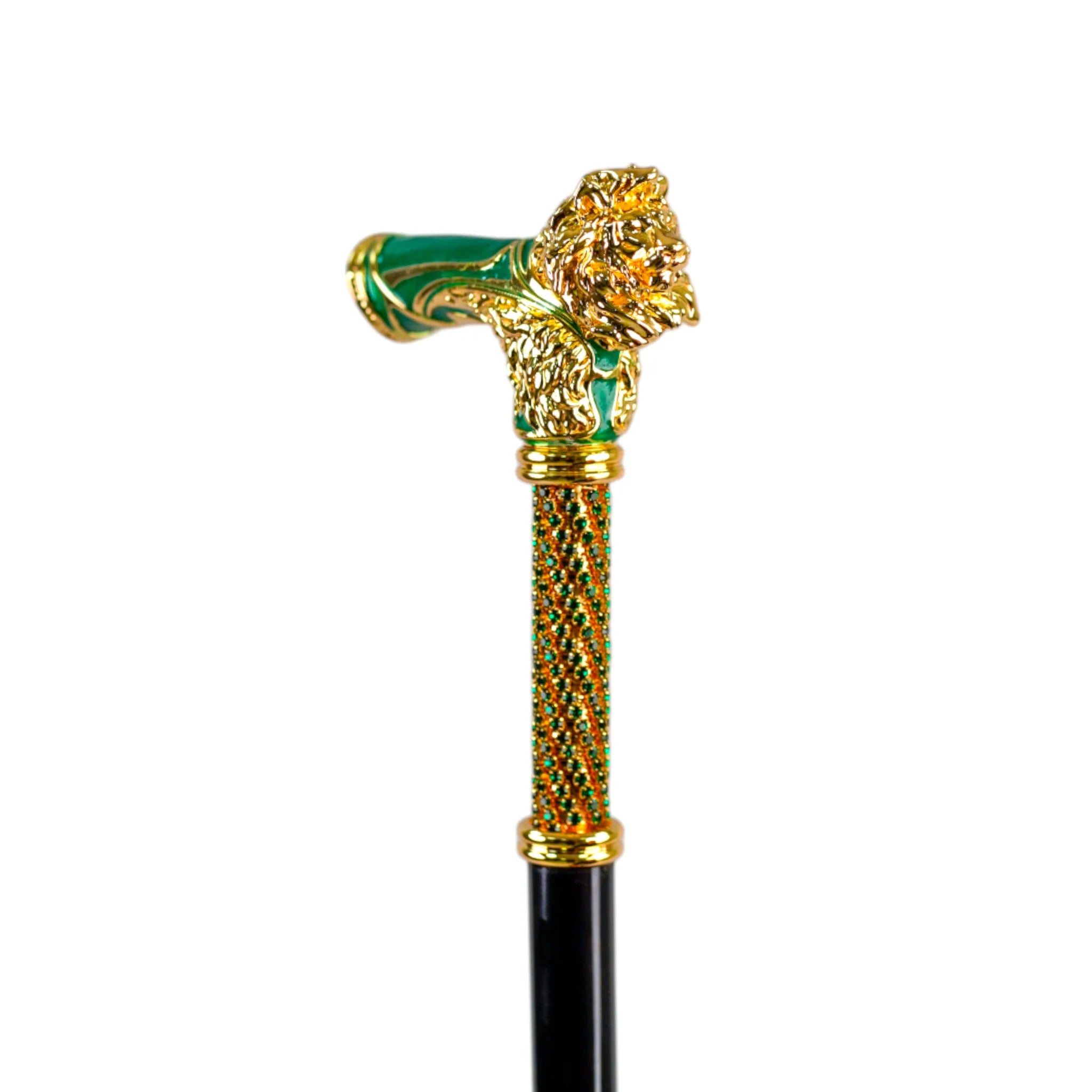 Artisan Lion Handle Walking Cane Luxury Style