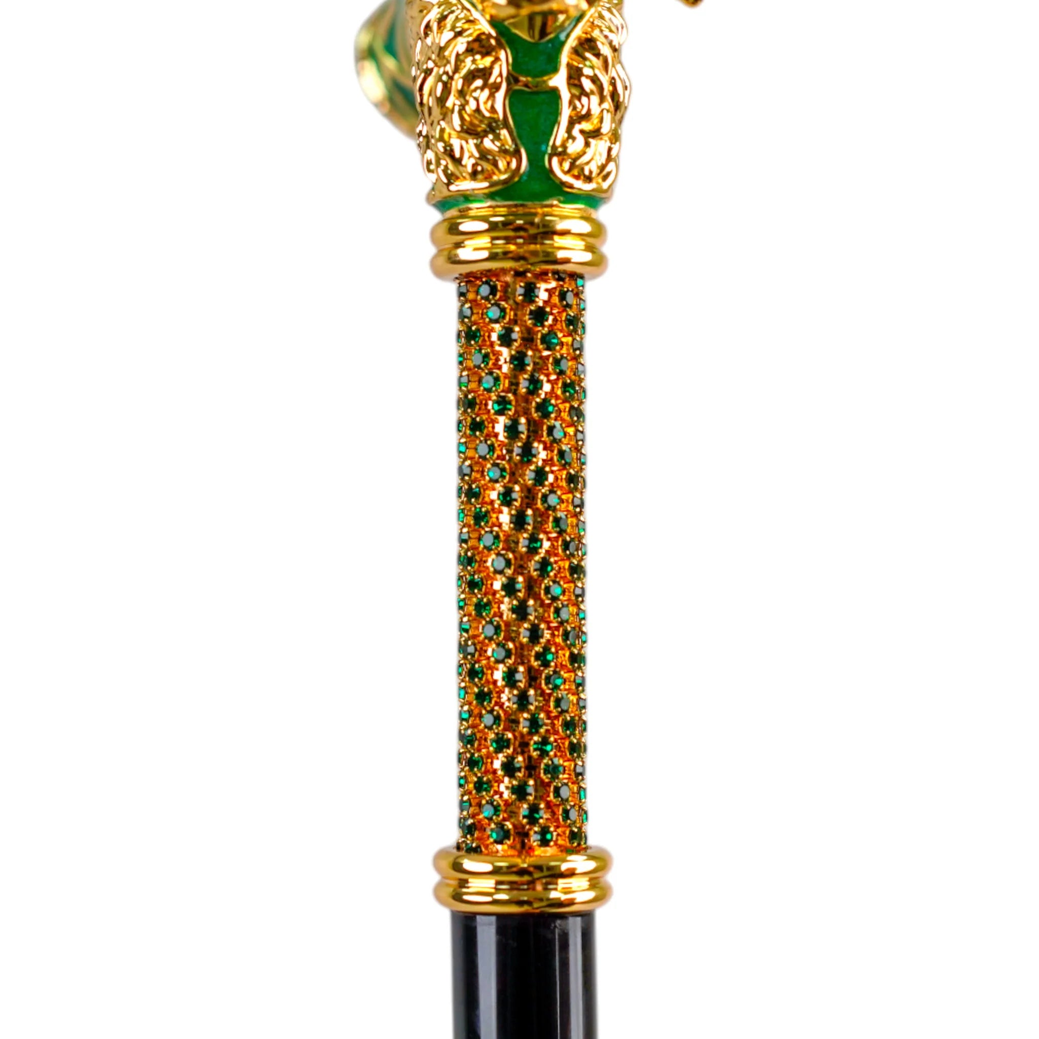 Artisan Lion Handle Walking Cane Luxury Style