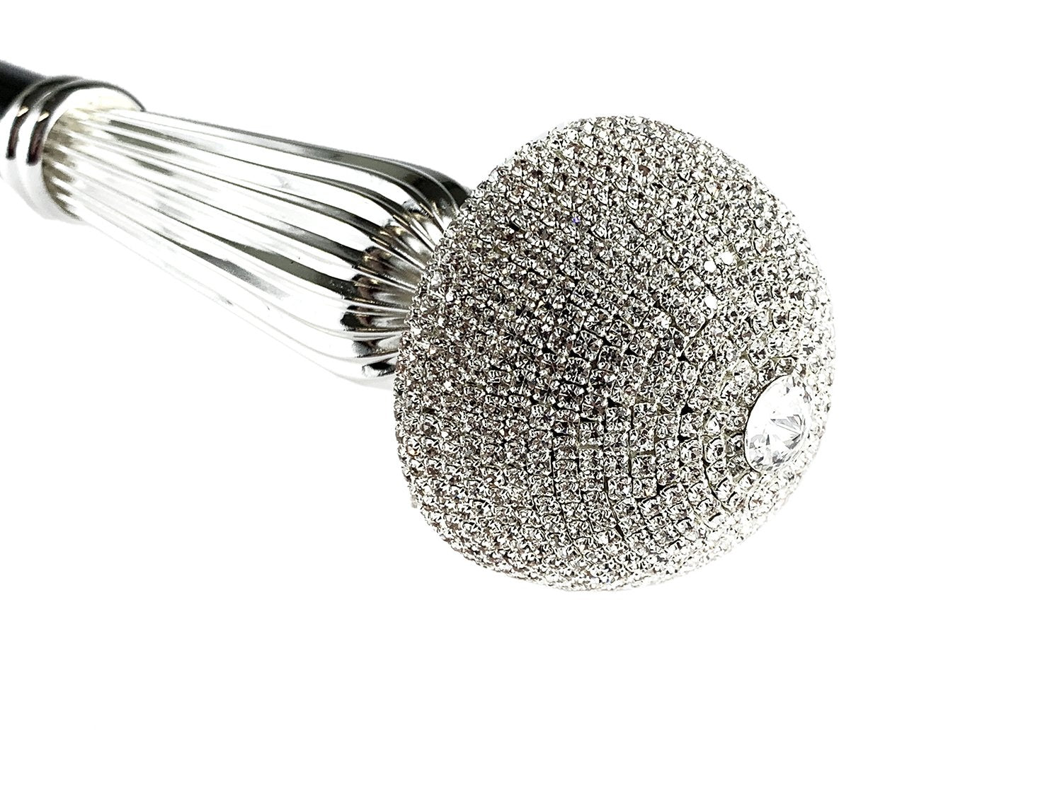 Crystal Walking Stick – Silver Plated Cane with Sparkling Rhinestone Crystals