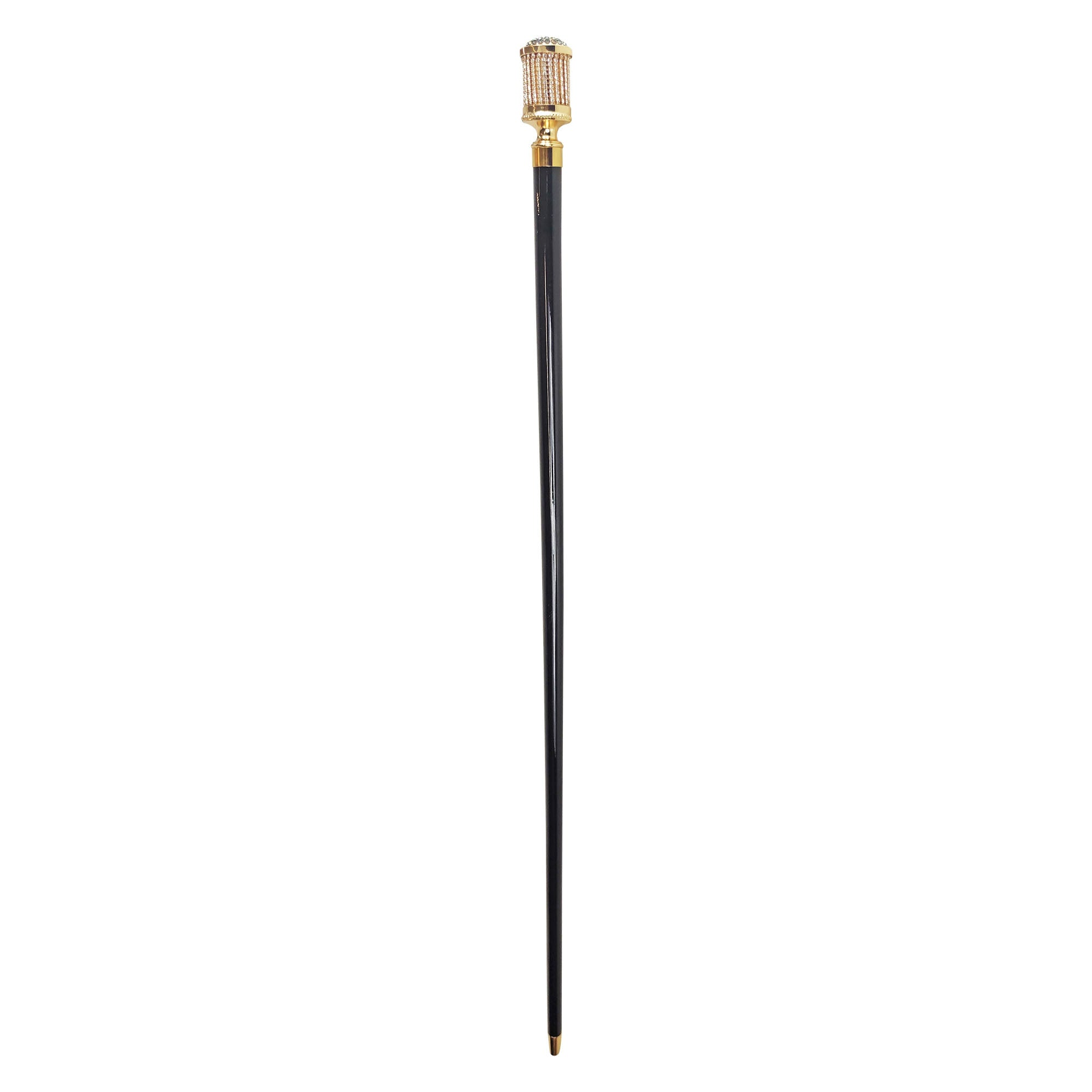 Elegant Walking Stick – Handcrafted Italian Cane with 24K Gold Handle & Crystals