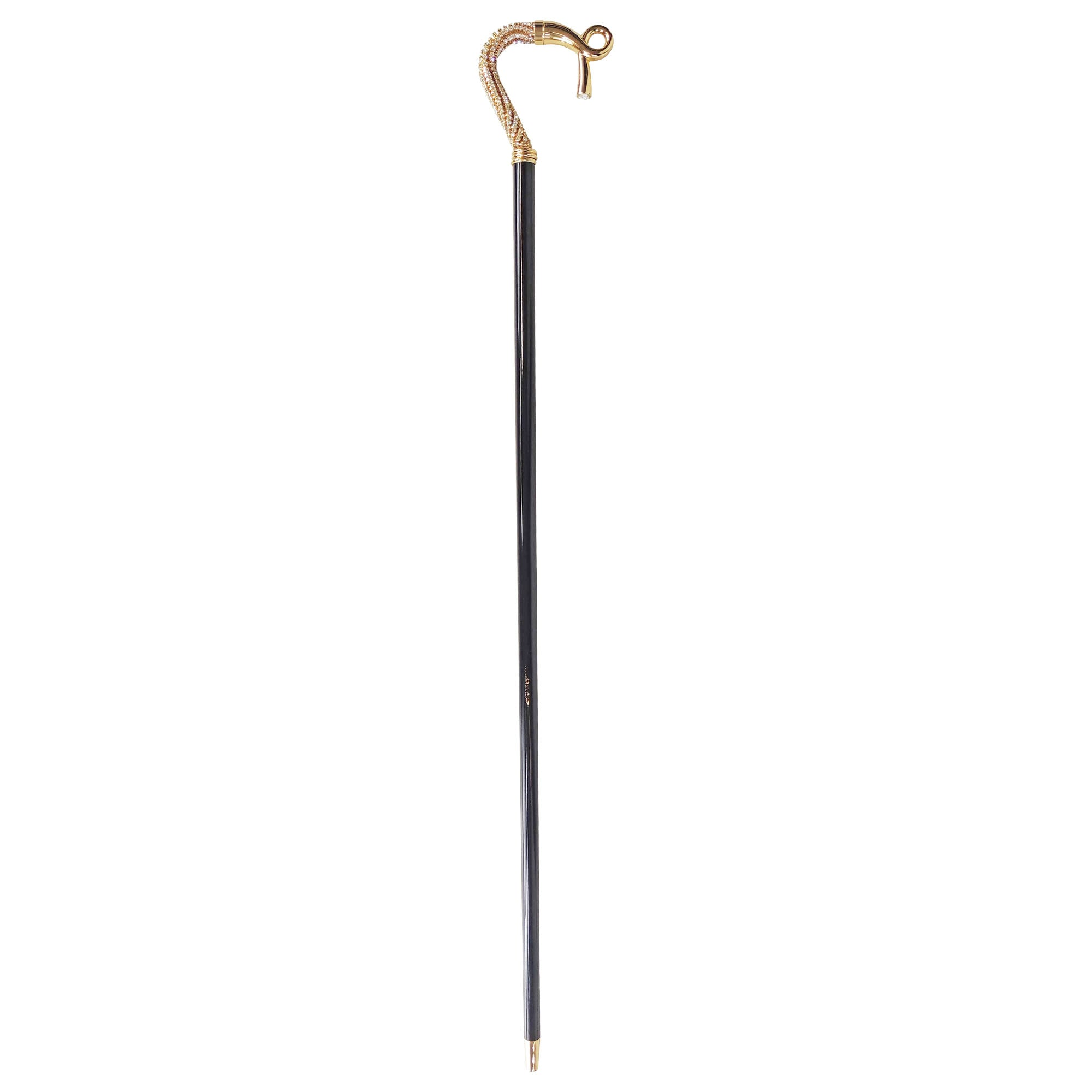 Italian Walking Stick – Handcrafted Luxury Cane with Crystals & 24K Gold