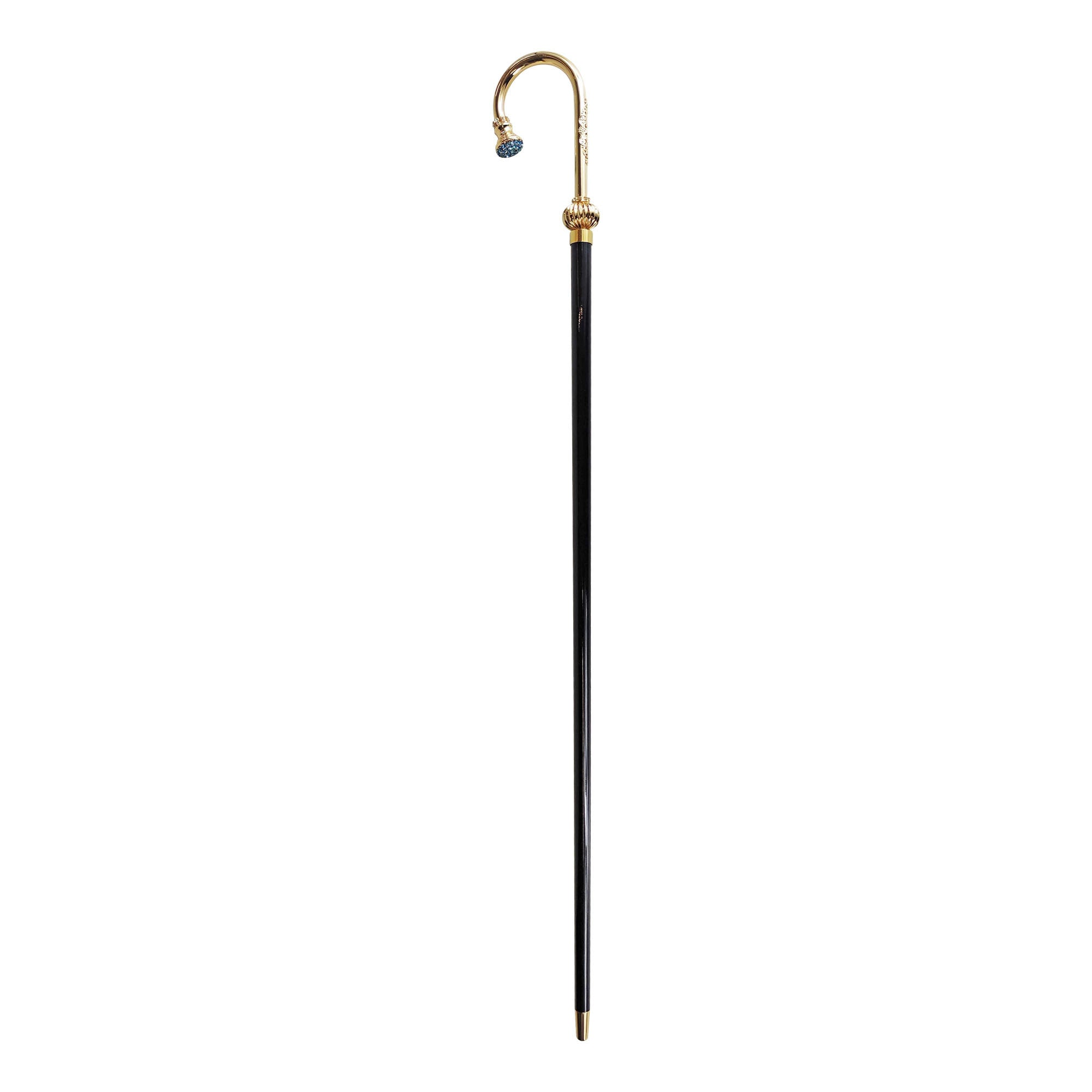 Italian Walking Stick – Ladies Crystal Handle Cane | Luxury 24K Gold Gift Box