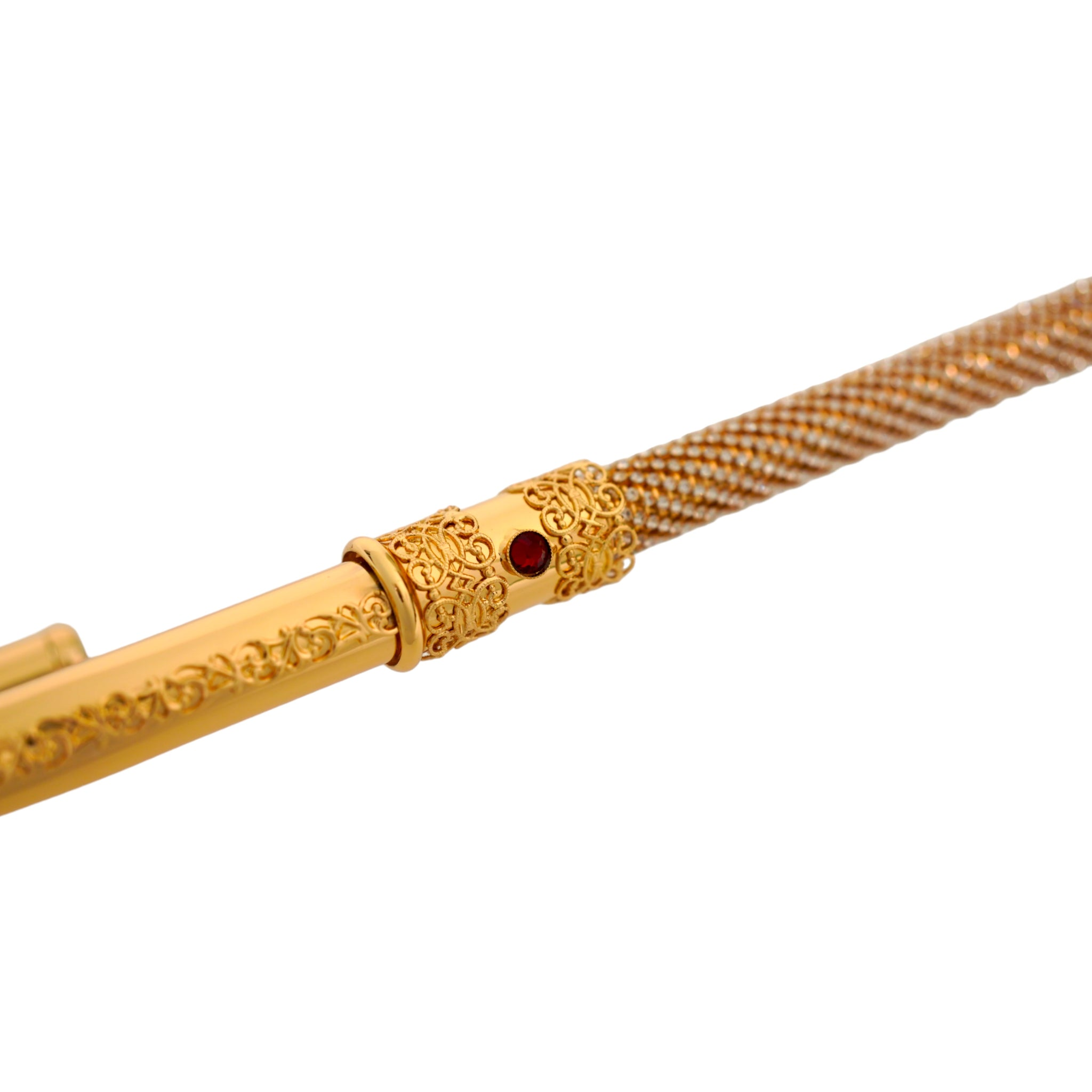 Luxury Walking Cane – Swarovski Crystal Encrusted, Gold Plated Cane Handmade in Italy