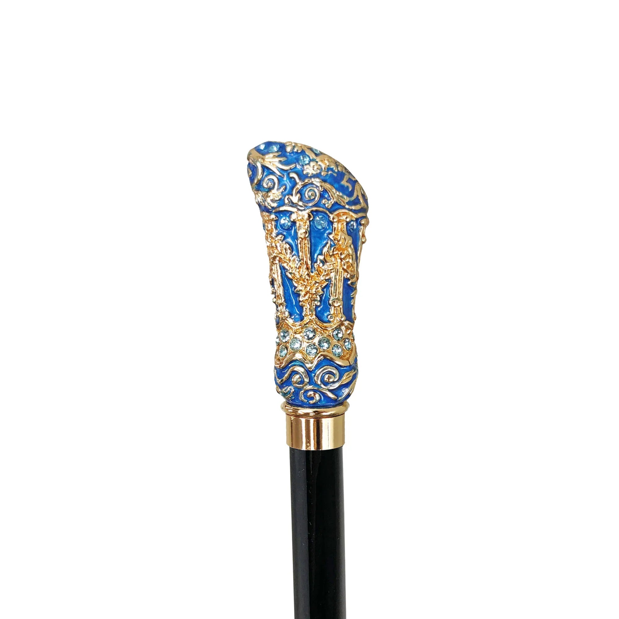 Belle Epoque Walking Cane – Handmade Italian Cane With 24K Gold & Swarovski Crystals