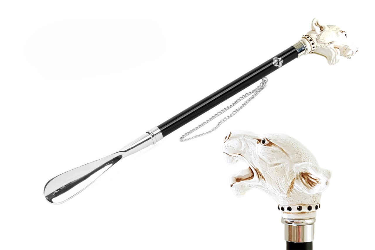 Silver Plated Shoehorn – Handcrafted Italian Long-Handled Shoe Horn Gift Box