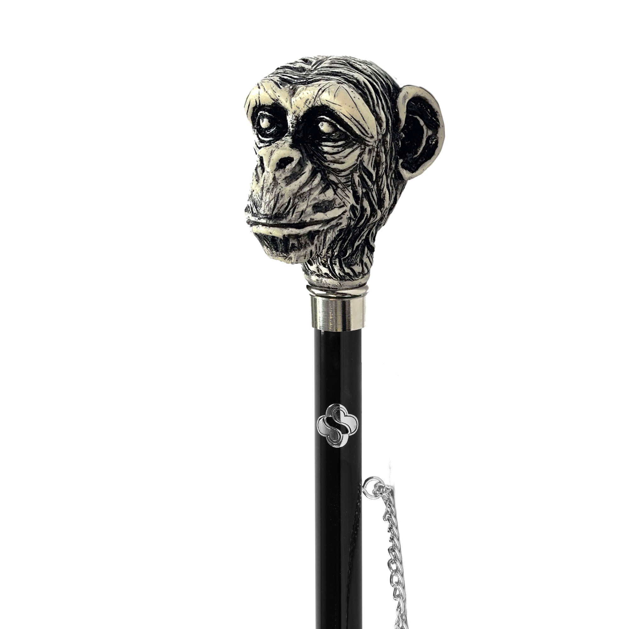 Silver Plated Shoehorn – Handcrafted Italian Monkey Handle, 925 Silver Plating Gift