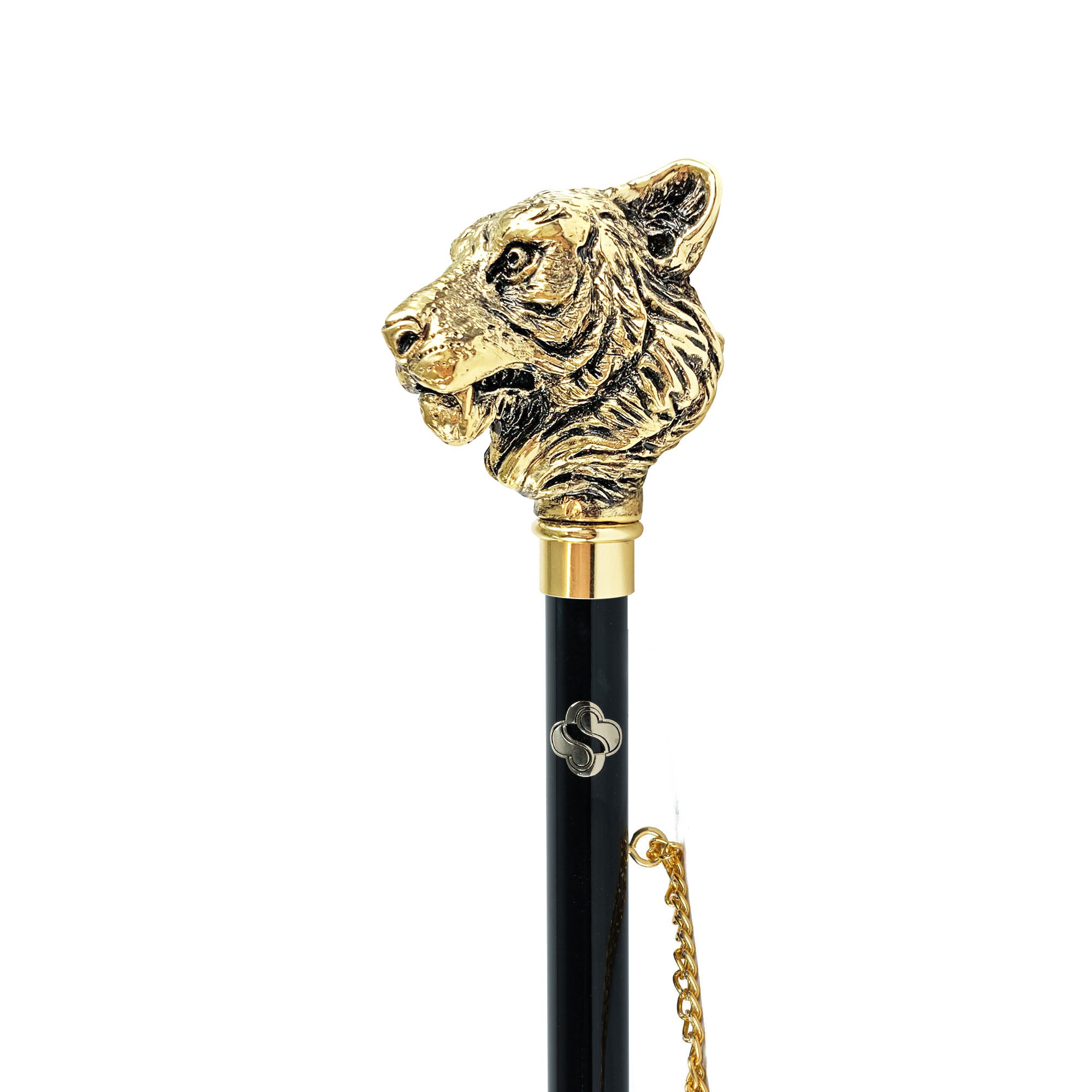 24K Gold-Plated Shoehorn – Handcrafted Tiger Handle, Italian Made Luxury Accessory